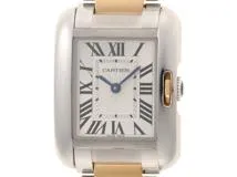 Cartier カルティエ タンクアングレーズＳＭ W5310036 PG/SS クオーツ レディース シルバー【430】2147100504040