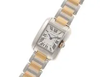 Cartier カルティエ タンクアングレーズＳＭ W5310036 PG/SS クオーツ レディース シルバー【430】2147100504040