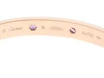 Cartier　カルティエ　ラブブレスレット　ラブブレス　B6036516　オール　PG　ピンクゴールド　マルチカラーストーン　16号　【460】2147100504248