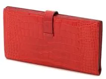 HERMES エルメス　小物　財布　ベアンスプレ　ブレイズ・SV金具　アリゲーター　□P　2012年頃製造【472】HA
