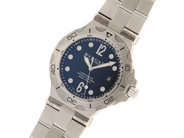 ブルガリ BVLGARI ディアゴノ プロフェッショナル アクア DP42BSSDSD SS ステンレススチール ブラック文字盤 自動巻き メンズ  腕時計（2147100507904）N【200】 の購入なら「質」の大黒屋（公式）