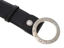 BVLGARI ブルガリ 　小物　ベルト　ブラック　カーフスキン　90cm【472】HA