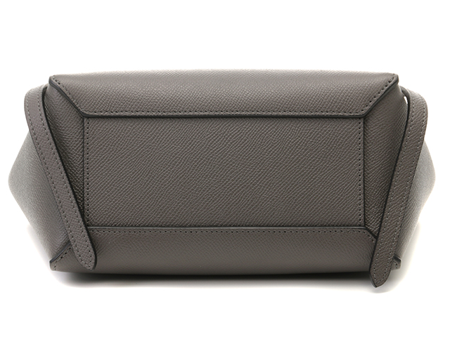 CELINE セリーヌ ベルトバッグ ナノ グレー カーフ 2WAY バッグ