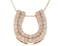 JEWELRY　ジュエリー　ネックレス　K18ピンクゴールド　ダイヤモンド0.43ct/0.57ct　約5.2g　2147100510492【207】