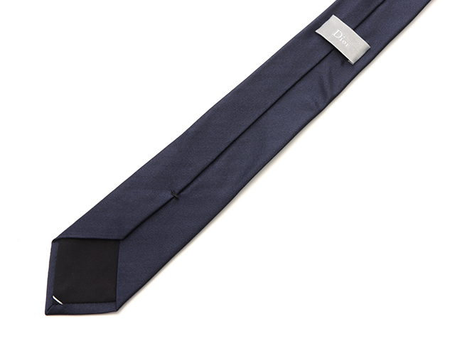 大剣幅6cm【クリスチャンディオール】ナローネクタイ　ビー　Bee 刺繍 黒 DIOR HOMME black color “bee” woven silk tie | NOIR ONLINE