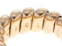 BVLGARI ゴールド ブラック ストライプ リング