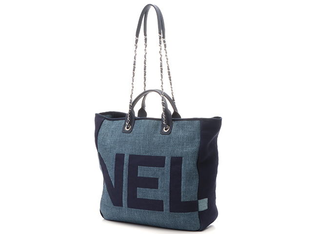 【CHANEL】さわやかブルーでアクセント★ショッピングバッグ 2147100511239_02.jpg