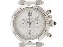 Cartier カルティエ パシャ クロノグラフ W31030H3 シルバー文字盤 ステンレス メンズ オートマチック 【472】HK