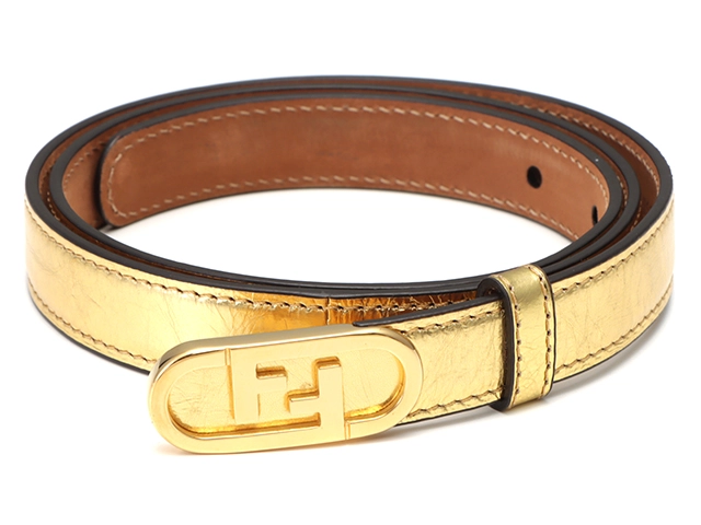 FENDI フェンディ FFロゴベルト ２０ｍｍ ゴールド/ＧＰ金具 レザー 【472】KS の購入なら「質」の大黒屋（公式）