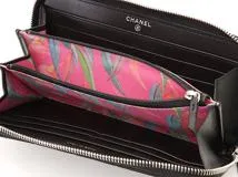 CHANEL　シャネル　ワイルドステッチ　ロングジップウォレット　ブラック　シルバー金具　ラムスキン　29番台【433】2147100512984