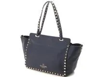 VALENTINO バレンチノ バッグ ロックスタッズ 2wayバッグ ネイビー レザー 2147100513660 【437】  の購入なら「質」の大黒屋（公式）