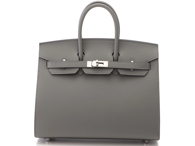 HERMES エルメス ハンドバッグ バーキン25 セリエ グリメイヤー ヴォーマダム シルバー金具 W刻印 2024年製造 2147100515930【430】