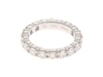 HARRY WINSTON　ハリーウィンストン　ラウンドカットプロングセットリング　フルエタニティ　プラチナ　PT950　4.5g　#6　【471】 L