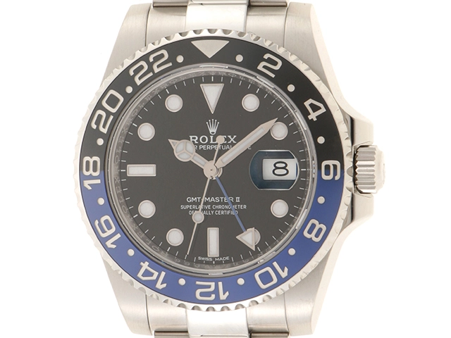 2016年12月並行品 ROLEX ロレックス 腕時計 GMTマスターII 116710BLNR ブラック／ブルーベゼル ブラック文字盤 セラミック／オイスターステンレス ブラック文字盤 自動巻き【472】SJ