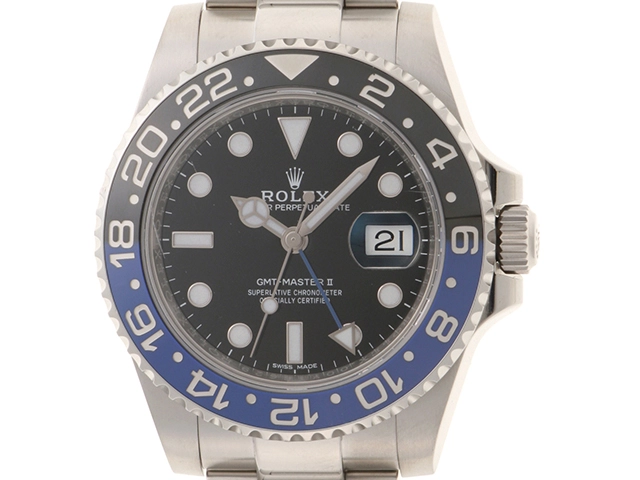 ROLEX　ロレックス　ランダム番　GMTマスターⅡ　116710BLNR　ステンレス　SS　ブラック　メンズ　自動巻き【432】2147100516623