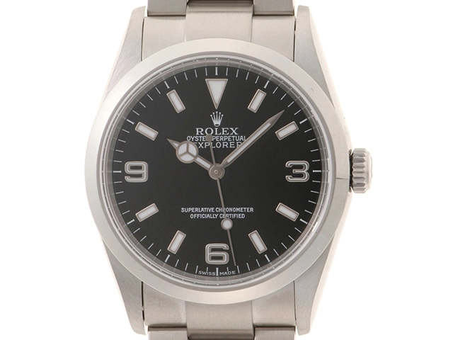 Y番2003年並行品 ROLEX ロレックス 腕時計 エクスプローラーI 114270 ステンレススチール ブラック文字盤 自動巻き【472】SJ