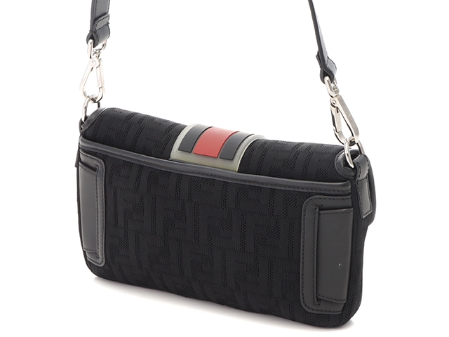 FENDI フェンディ ズッカ　バゲット　ブラック／レッド　テクニカルファブリック／ラバー 7VA472【430】2147100518368