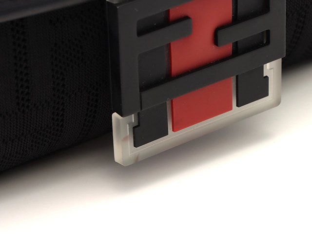 FENDI フェンディ ズッカ　バゲット　ブラック／レッド　テクニカルファブリック／ラバー 7VA472【430】2147100518368