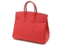 HERMES エルメス バーキン25 ルージュピヴォワンヌ トゴ シルバー金具 T刻印(2015年製)【432】 2147100519549