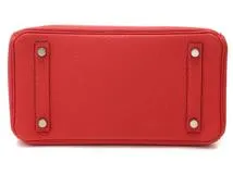 HERMES エルメス バーキン25 ルージュピヴォワンヌ トゴ シルバー金具 T刻印(2015年製)【432】 2147100519549