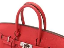 HERMES エルメス バーキン25 ルージュピヴォワンヌ トゴ シルバー金具 T刻印(2015年製)【432】 2147100519549