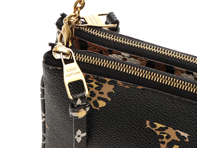 国内発送ヴィトン ジップ ポシェット 限定品 ジャングル Louis Vuitton ルイ・ヴィトン ポシェット・ドゥーブルジップ