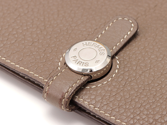 極美品】HERMES エルメス ドゴンGM エトゥープ 長財布 □R刻印 正規品