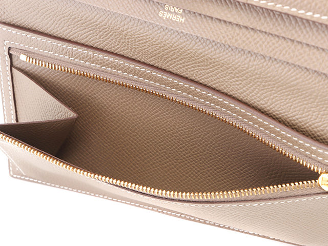 HERMES エルメス 財布 ベアンスフレ エトゥープ ヴォーエプソン HERMES エルメス 財布 ベアンスフレ エトゥープ ヴォーエプソン