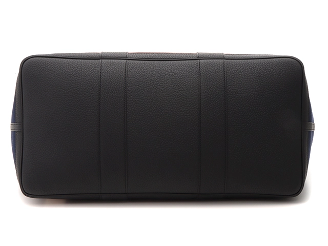 HERMES 　エルメス　ガーデンパーティGM/ヴォヤージュ　ブルーインディゴ/エクリュ/ベージュ/ノワール　トワル/ネゴンダ 　新品同様【472】N