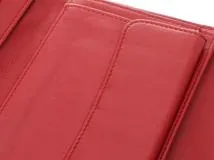 CHANEL　シャネル　マトラッセ　三つ折り長財布　レッド　ラムスキン　【431】