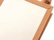 CELINE　セリーヌ　ミニバーティカルカバ　ナチュラル　タン　キャンバス　カーフ　193302BNZ.02NT【431】2147100523706