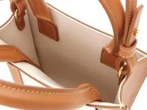 CELINE　セリーヌ　ミニバーティカルカバ　ナチュラル　タン　キャンバス　カーフ　193302BNZ.02NT【431】2147100523706