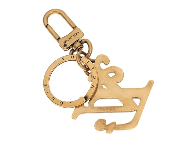 LOUIS VUITTON　ルイヴィトン　キーホルダー　ポルトクレ・スクエアードＬＶ　メッキGP　MP2715　NIGOコラボ【472】HG