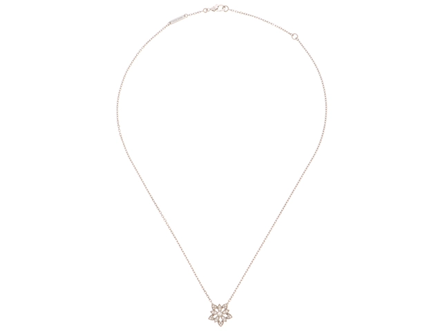 Van Cleef & Arpels　ヴァン クリーフ&アーペル　VCARP0ZW00　ロータスミニ　ネックレス　K18ホワイトゴールド　ダイヤモンド　約5.2g【430】2147100526004