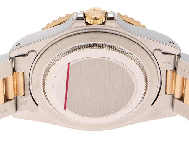 A番 ROLEX ロレックス 腕時計 GMTマスターⅡ16713RG ステンレス/K18イエローゴールド 3Pルビー/8Pダイヤモンドグレー文字盤 トリチウム 自動巻【472】SJ