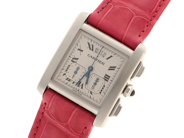 Cartier カルティエ 腕時計 タンクフランセーズXXL クロノリフレックス W5101455 アイボリー文字盤 ステンレス/クロコベルト  クォーツ【472】TS の購入なら「質」の大黒屋（公式）