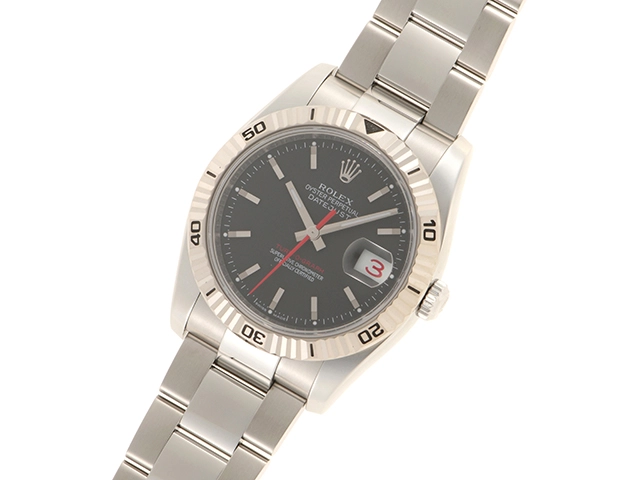 D番　ROLEX　ロレックス　デイトジャスト　ターノグラフ/WG/SS　116264　グレー　メンズ　自動巻き2147100531466【432】