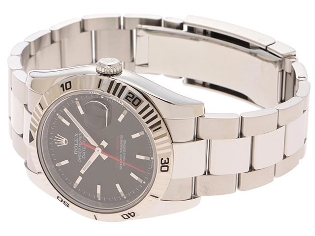 D番　ROLEX　ロレックス　デイトジャスト　ターノグラフ/WG/SS　116264　グレー　メンズ　自動巻き2147100531466【432】