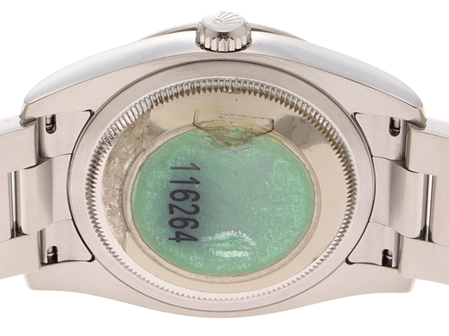 D番　ROLEX　ロレックス　デイトジャスト　ターノグラフ/WG/SS　116264　グレー　メンズ　自動巻き2147100531466【432】