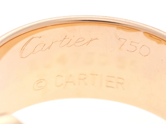 Cartier　カルティエ　2Cワイドリング　K18　イエローゴールド　ホワイトゴールド　ピンクゴールド　＃56　8.6ｇ【432】2147100532197　　　　　　　　　　　　　　　　　　　　　　 ゴールド　　 　8.6g　#56　2147100532197