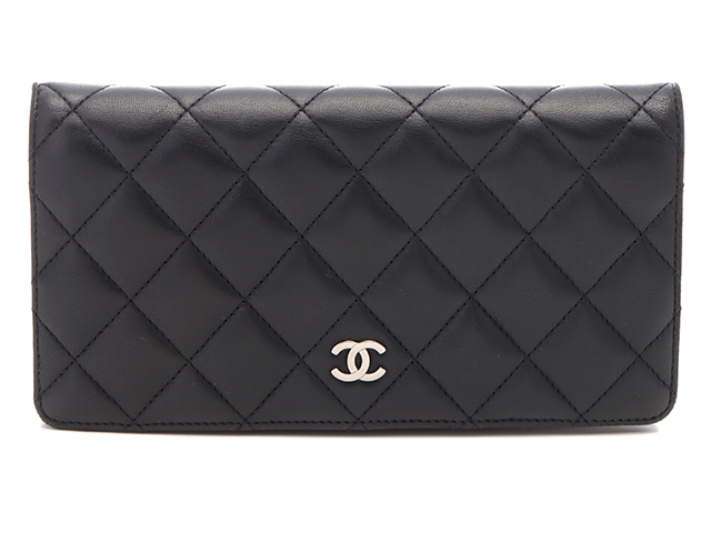 H*i様 CHANEL グリーン ラムスキン マトラッセ 二つ折り財布 コンパク org.jpg