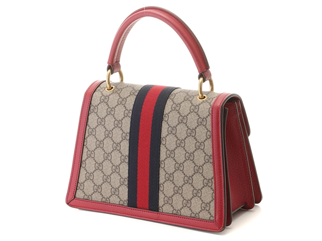 GUCCI グッチ ハンドバッグ クイーンマーガレット 2wayバッグ ベージュ/レッド PVC/レザ 476541 2147100537079【437】