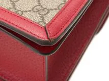 GUCCI　グッチ　ハンドバッグ　クイーンマーガレット　２ｗａｙバッグ　ベージュ／レッド　ＰＶＣ／レザ　476541　2147100537079【437】