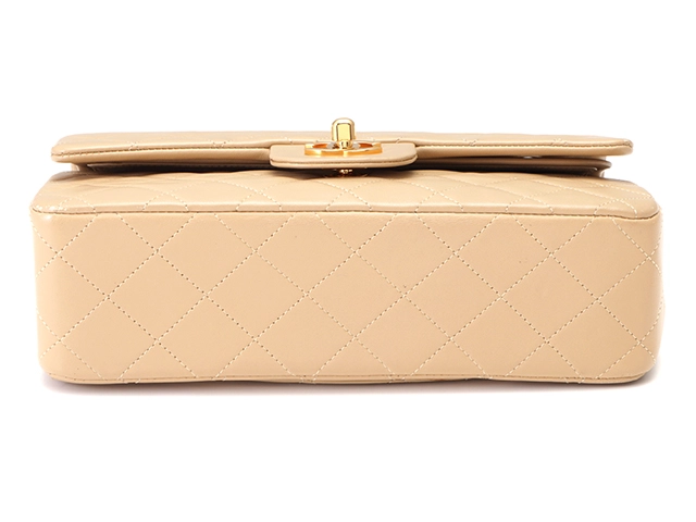CHANEl シャネル マトラッセWフラップ23 Wチェーンショルダー ライトベージュ GP 【471】2147100537468