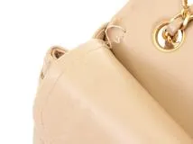 CHANEl シャネル　マトラッセWフラップ23 Wチェーンショルダー　ライトベージュ　GP　【471】2147100537468