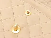 CHANEl シャネル　マトラッセWフラップ23 Wチェーンショルダー　ライトベージュ　GP　【471】2147100537468