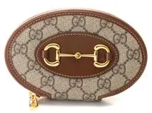 GUCCI　グッチ　ホースビット1955　GGスプリーム　PVC/レザー　ブラウン/ベージュ　622040　コインケース　2147100537475【207】