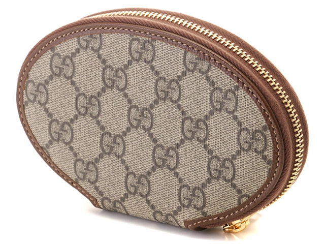 GUCCI　グッチ　ホースビット1955　GGスプリーム　PVC/レザー　ブラウン/ベージュ　622040　コインケース　2147100537475【207】