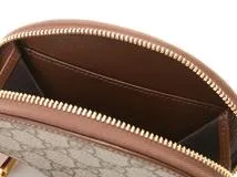GUCCI　グッチ　ホースビット1955　GGスプリーム　PVC/レザー　ブラウン/ベージュ　622040　コインケース　2147100537475【207】
