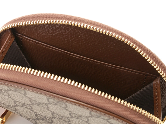 GUCCI　グッチ　ホースビット1955　GGスプリーム　PVC/レザー　ブラウン/ベージュ　622040　コインケース　2147100537475【207】